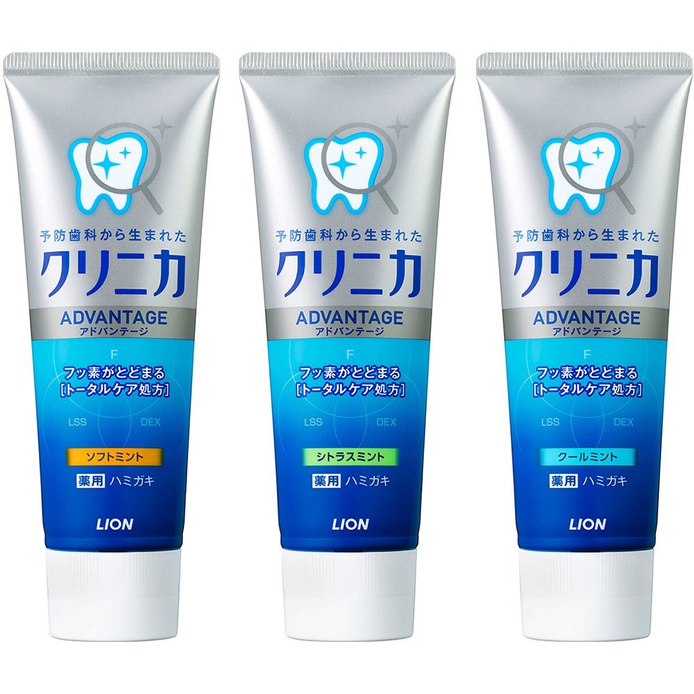 Teeth Whitening Japan - 3 ชิ้นญี่ปุ่น Lion Clinica Mint ยาสีฟันทันตกรรมทุกวันใช้ไวท์เทนนิ่งเสริมสร้างฟันลบผู้สูบบุหรี่คราบสกปรก,