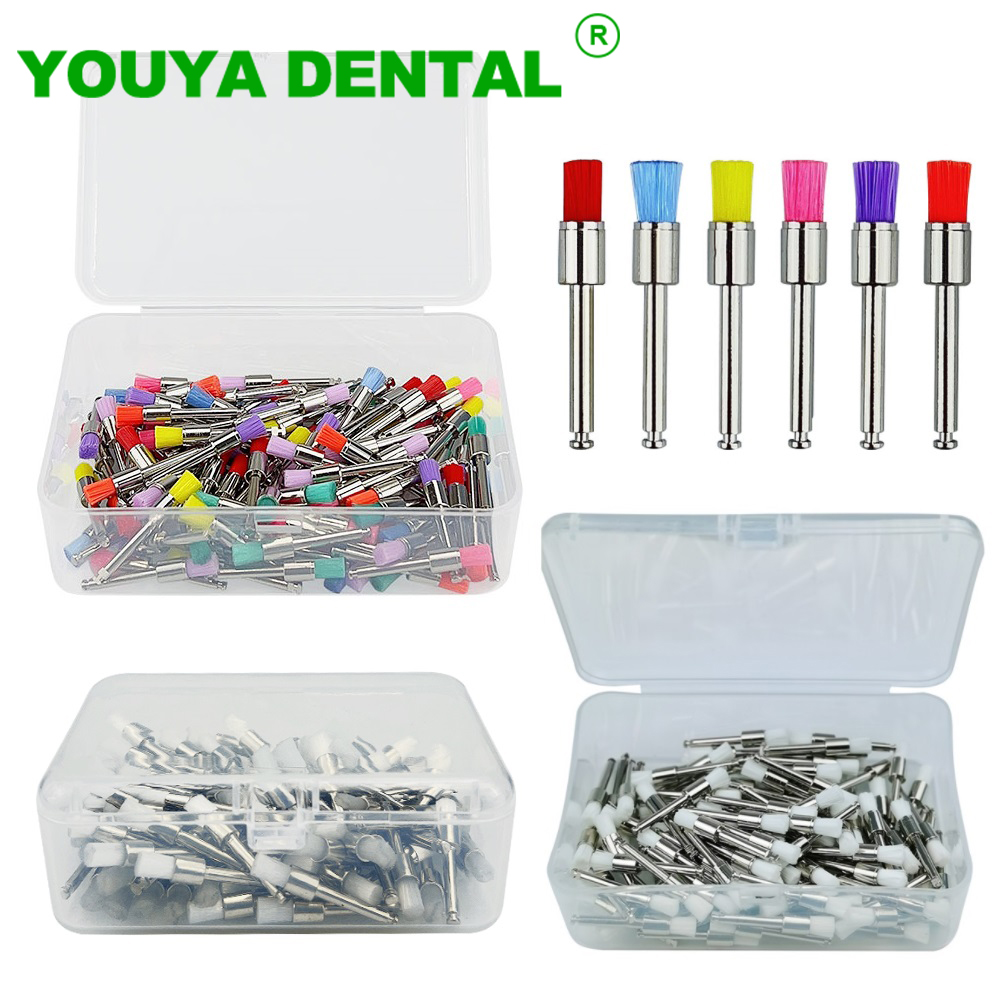 Teeth Whitening Brush - แปรงขัดฟันหัวขัดขัดหัวแบนขนาดเล็กทำจากไนลอนอุปกรณ์ฟอกสีฟัน100ชิ้น/กล่อง