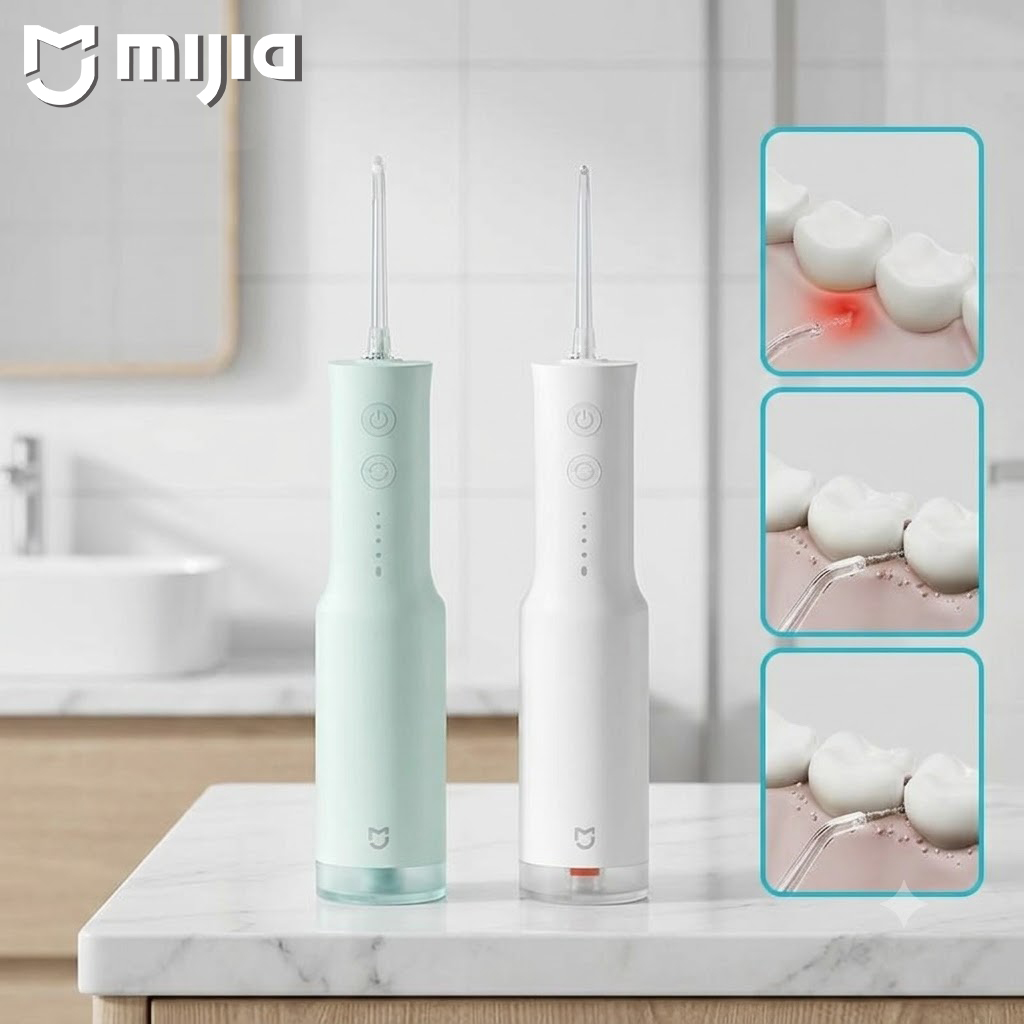 Teeth Whitening Or Tooth Whitening - เครื่องฉีดน้ำทำความสะอาดช่องปากแบบพกพา Xiaomi F300 เครื่องทำความสะอาดฟันด้วยน้ำ ฟลอเซอร์ ฟอกสีฟัน