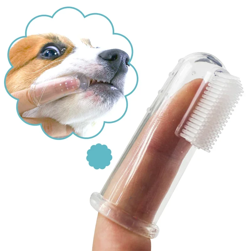Teeth Whitening Brush - Super Soft สัตว์เลี้ยงแปรงสีฟันนิ้วมือตุ๊กตาสุนัขแปรง Bad Breath Tartar