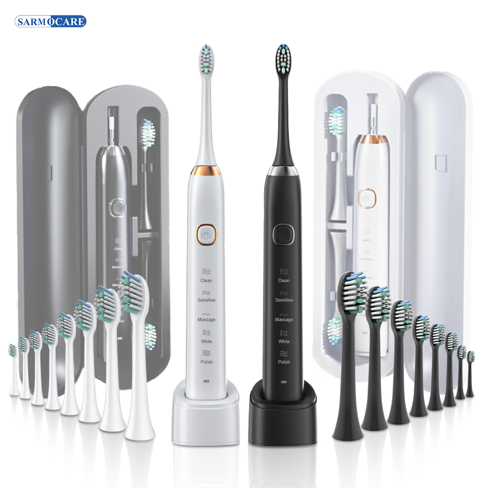 แปรงสีฟันไฟฟ้าโซนิค 8 หัวแปรงส - Teeth Whitening Or Tooth Whitening บทวิจารณ์และราคา