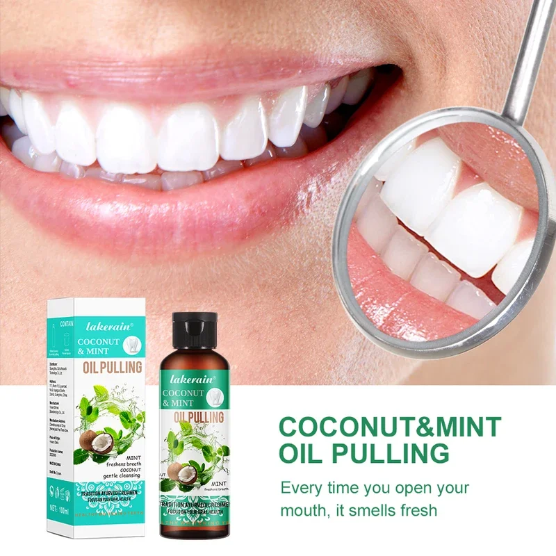 น้ำยาบ้วนปากน้ำมันมะพร้าวมิ้นต - Teeth Whitening Oil Pulling บทวิจารณ์และราคา