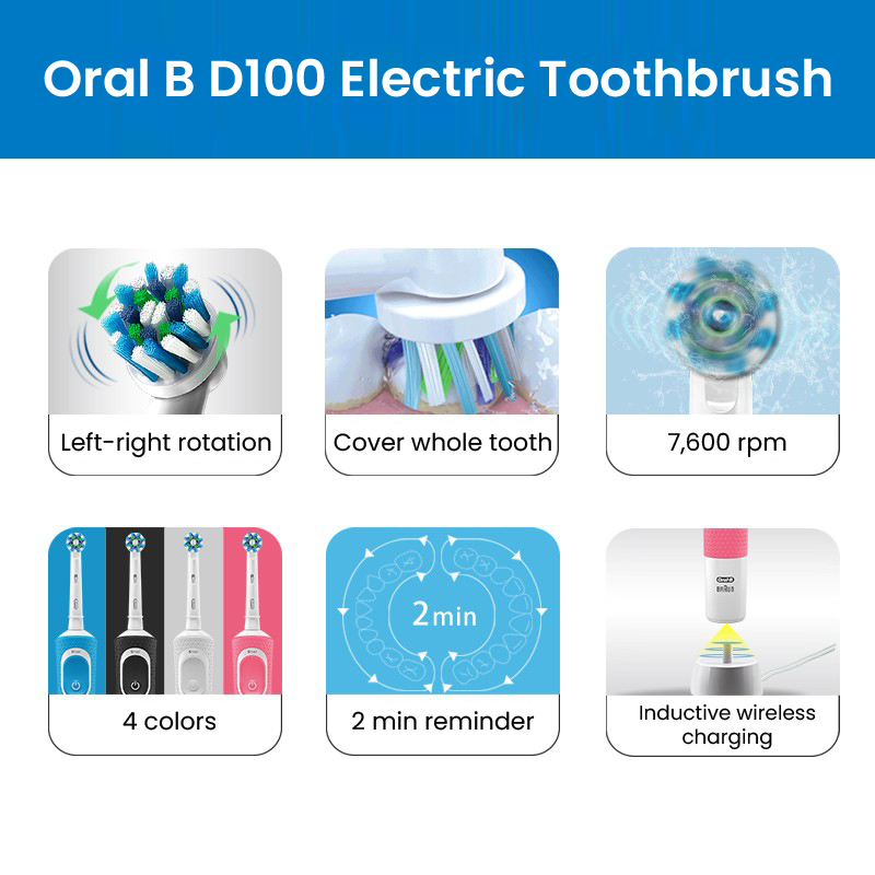 Oral B D100 2D Vitality แปรงสี - Teeth Whitening Or Tooth Whitening บทวิจารณ์และราคา