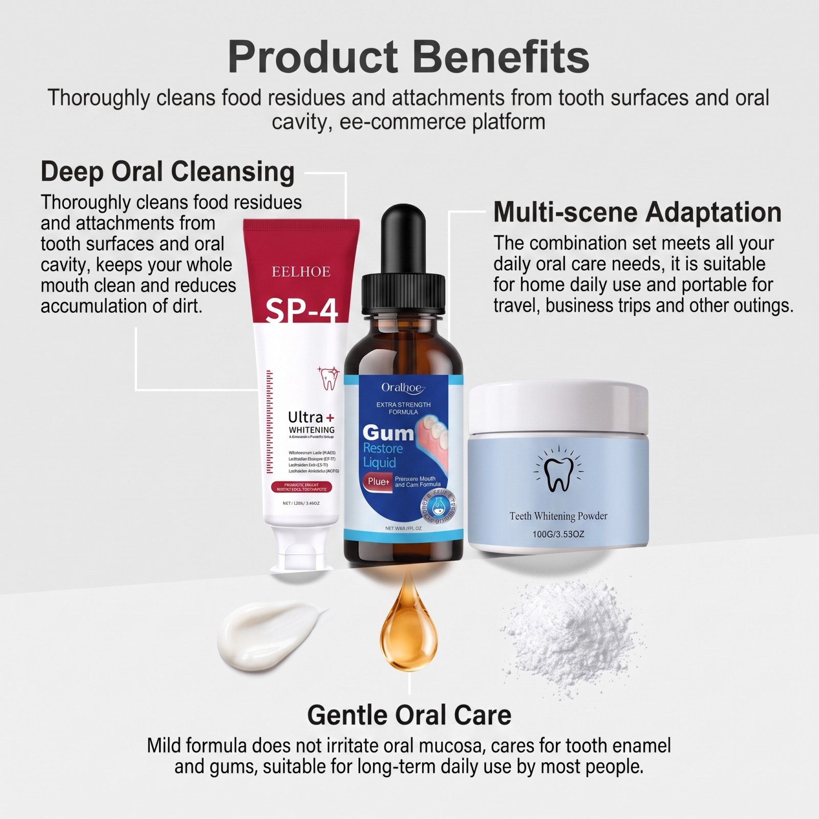 ชุดดูแลช่องปาก คอมโบเซ็ต ยาสีฟ - Teeth Whitening Ingredients บทวิจารณ์และราคา
