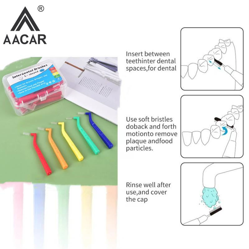แปรงซอกฟันรูปตัว L ขนาด 0.6-1. - Teeth Whitening Brush บทวิจารณ์และราคา