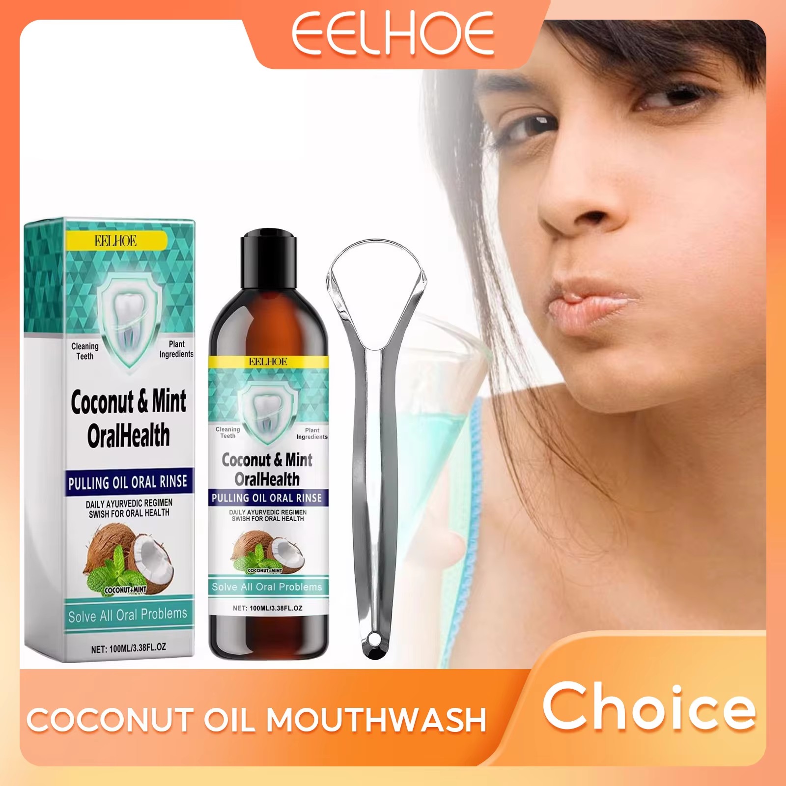 EELHOE Mint น้ํามันมะพร้าวดึงน - Teeth Whitening Oil Pulling บทวิจารณ์และราคา