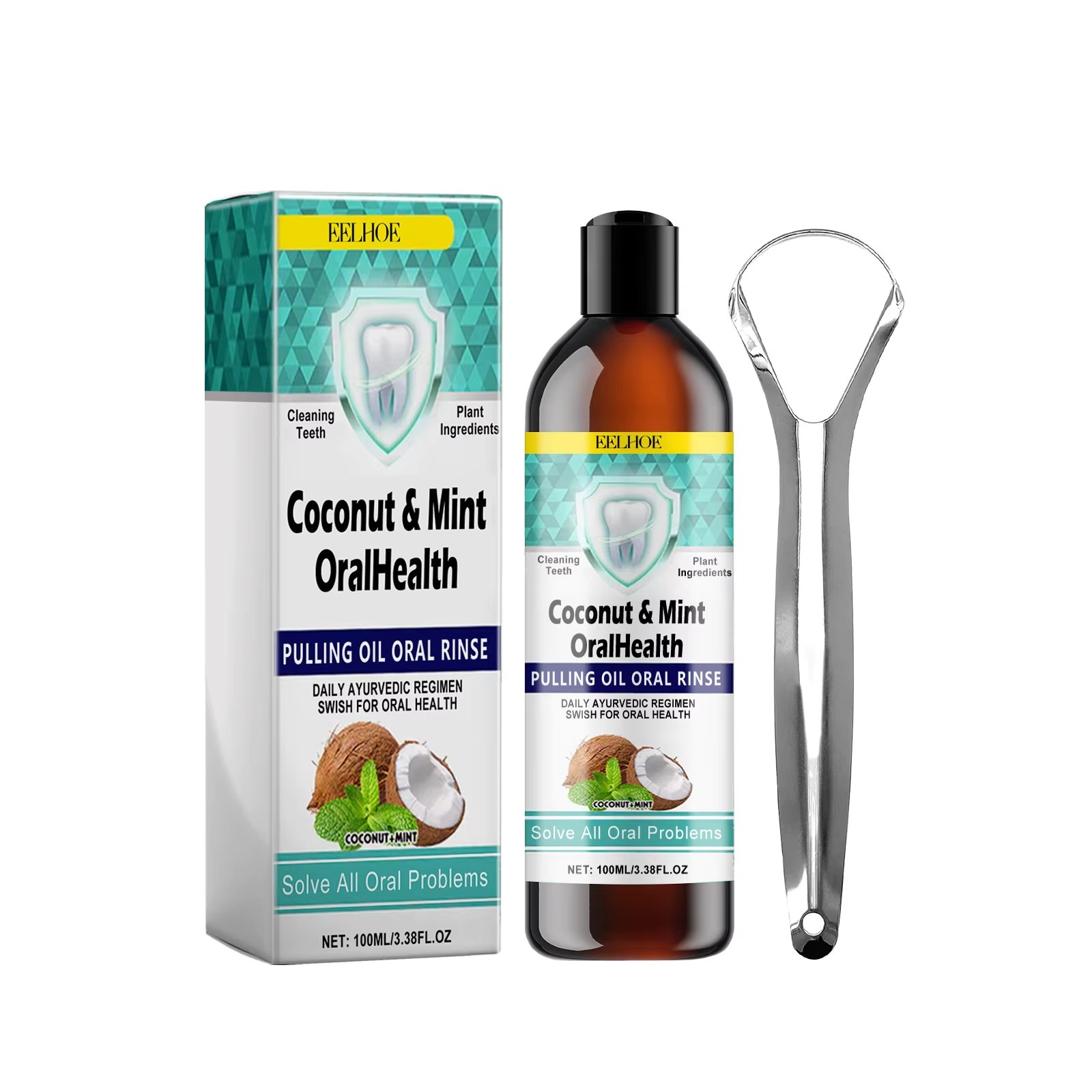 EELHOE Mint น้ํามันมะพร้าวดึงน - Teeth Whitening Oil Pulling บทวิจารณ์และราคา