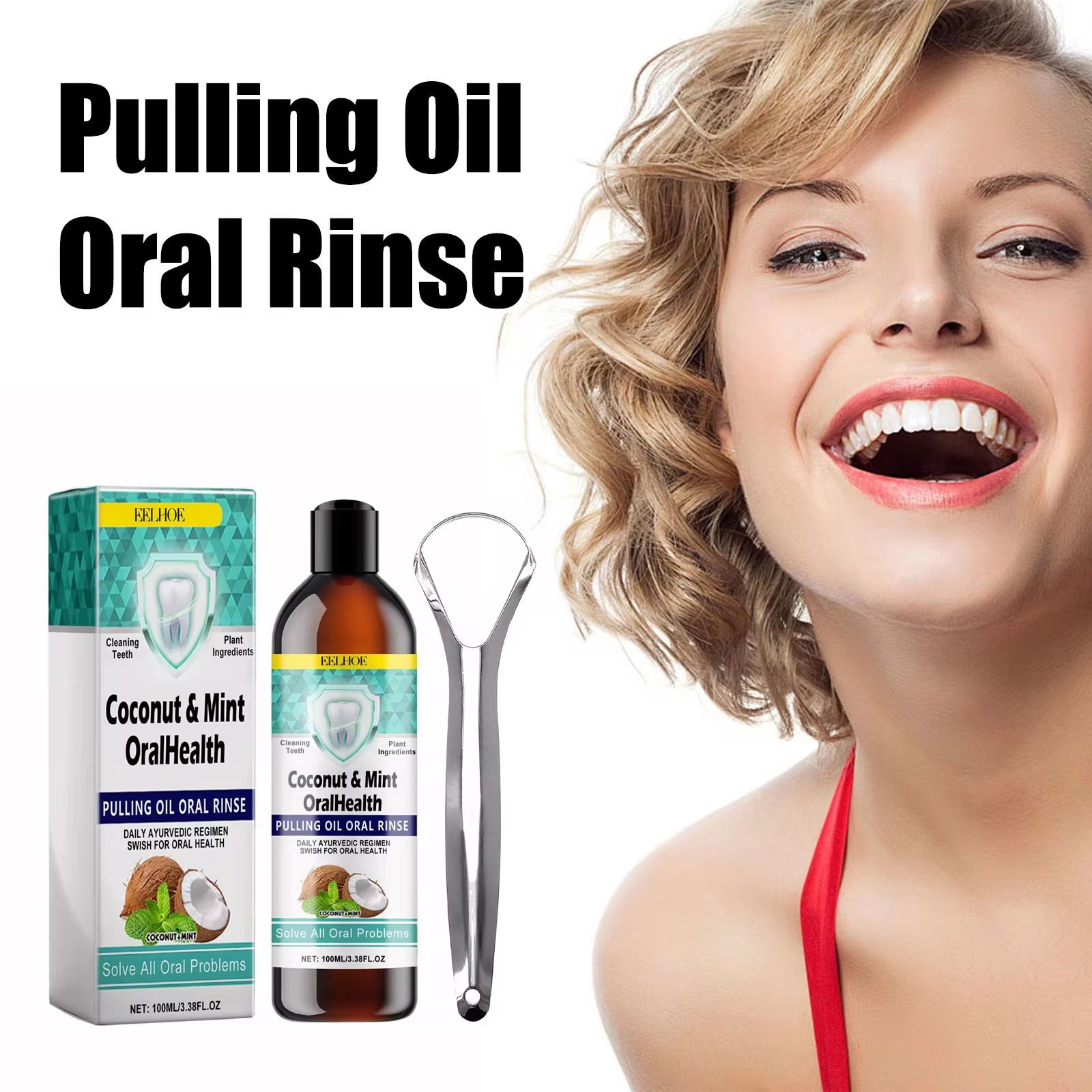 EELHOE Mint น้ํามันมะพร้าวดึงน - Teeth Whitening Oil Pulling บทวิจารณ์และราคา