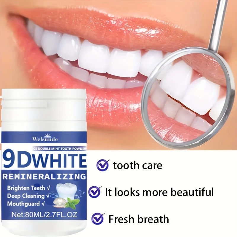 ผงฟันขาว 9D ไวท์ รีมิเนอรัลไลซ - Teeth Whitening Ingredients บทวิจารณ์และราคา