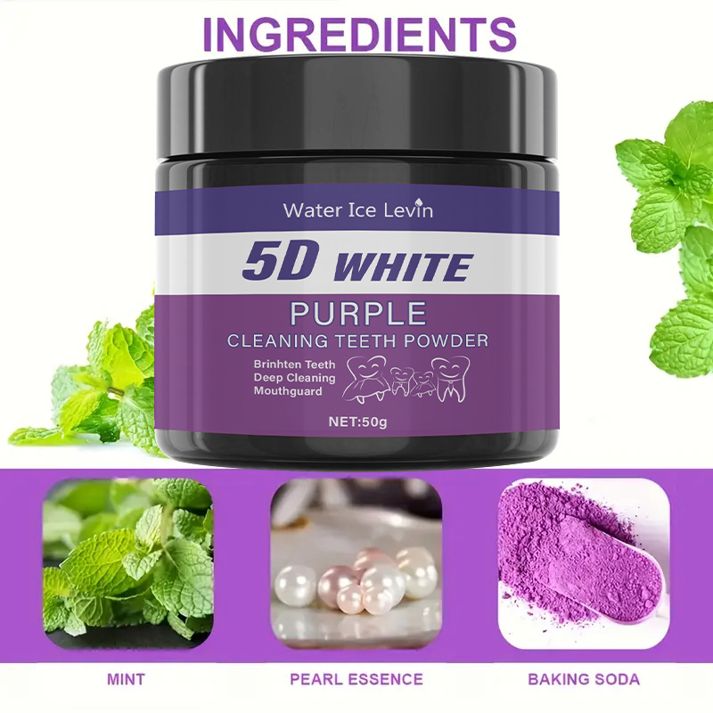 ผงขัดฟันไวท์เทนนิ่งสีม่วงเลวิน - Teeth Whitening Oil Pulling บทวิจารณ์และราคา