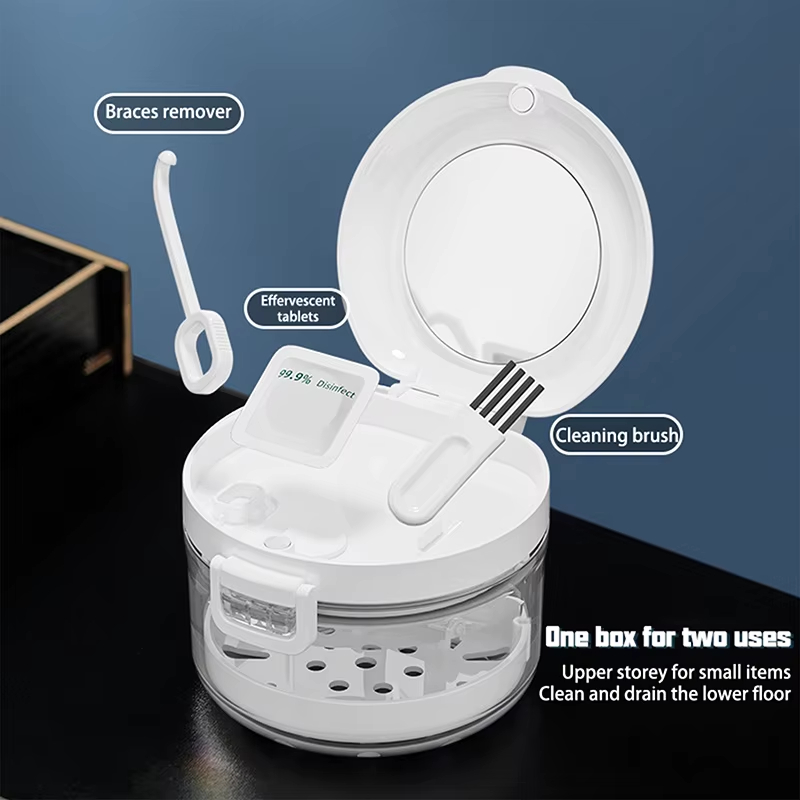 กล่องใส่รีเทนเนอร์แบบพกพา กล่อ - Teeth Whitening Brush บทวิจารณ์และราคา