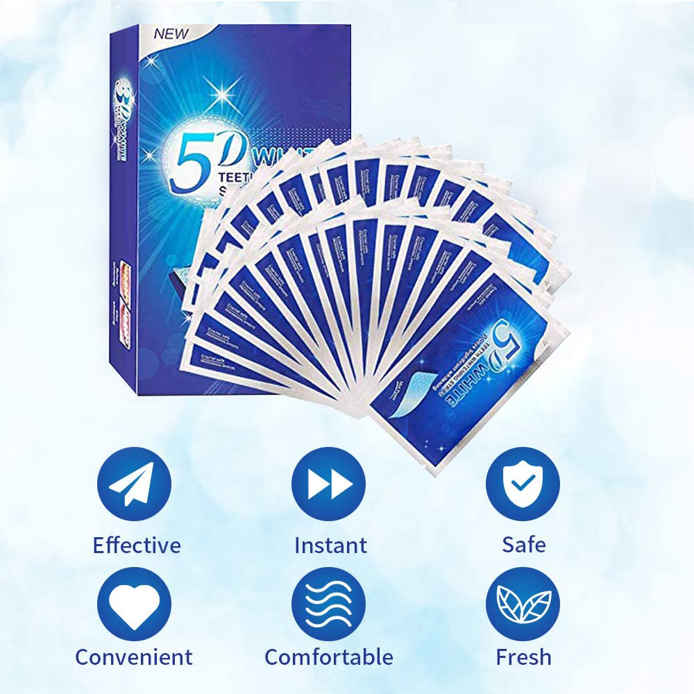 แผ่นฟอกสีฟันขาว 5D ไวท์เทนนิ่ง - Teeth Whitening Price บทวิจารณ์และราคา