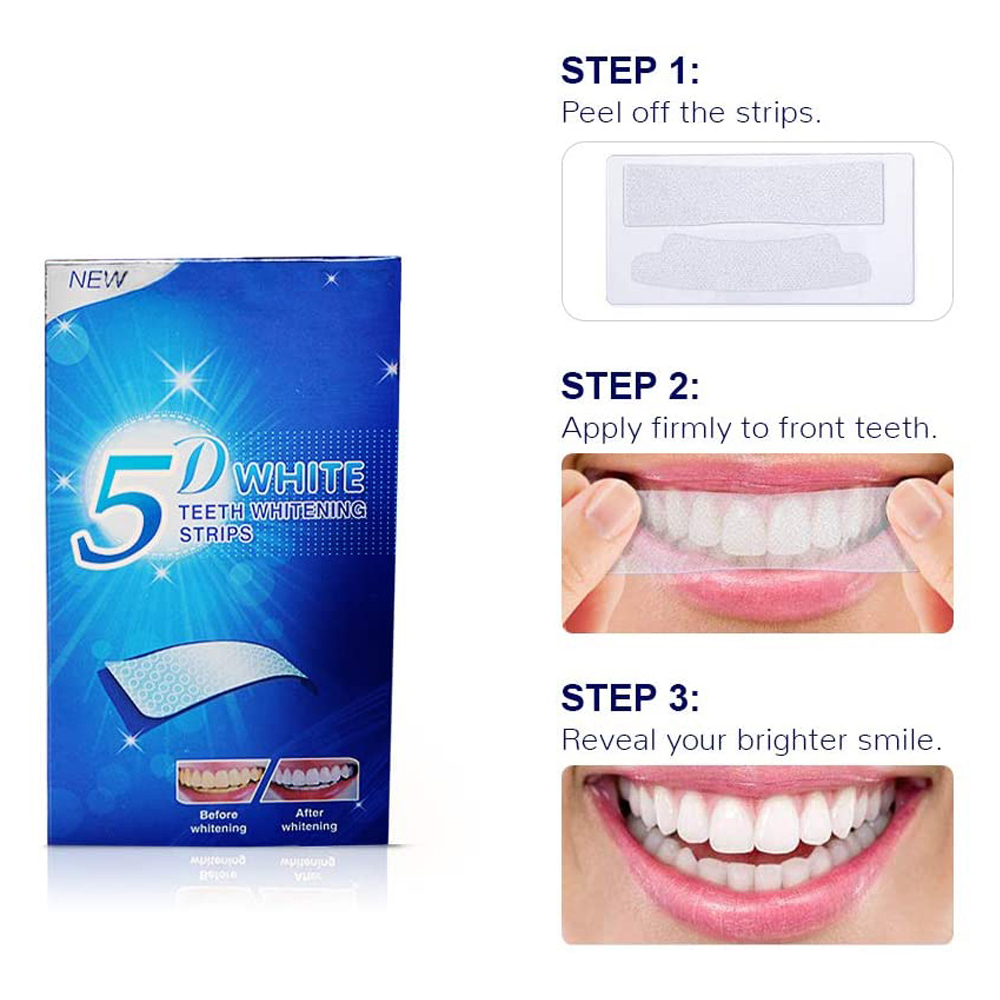 แผ่นฟอกสีฟันขาว 5D ไวท์เทนนิ่ง - Teeth Whitening Price บทวิจารณ์และราคา