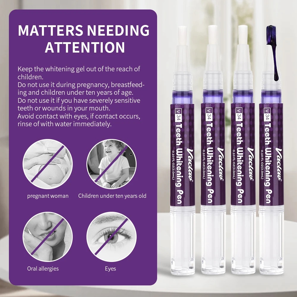 วาคลาฟ V34 ปากกาเจลฟอกสีฟันสีม - Teeth Whitening Price บทวิจารณ์และราคา